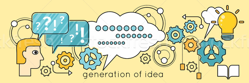 Generation of Idea Background in Flat Stock photo © robuart