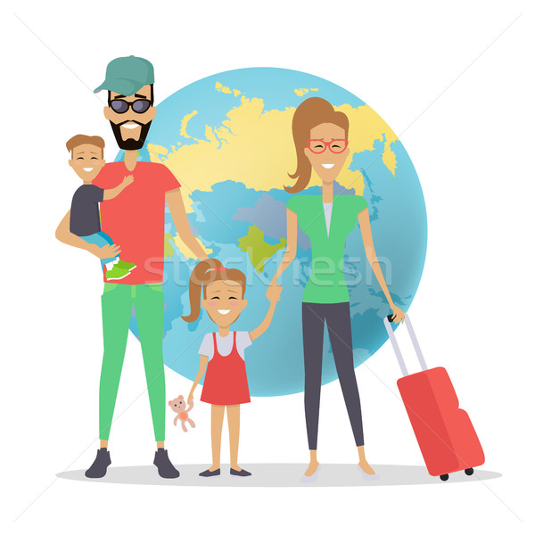 Happy Family Trip Traveling Concep Stock photo © robuart