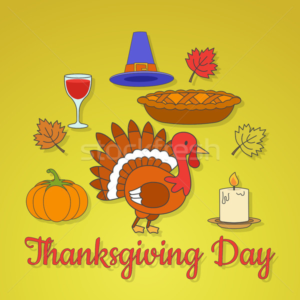 Thanksgiving Day Concept with Holiday Symbols Stock photo © robuart