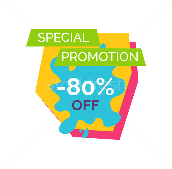 Special Promotion -80 Label Vector Illustration Stock photo © robuart