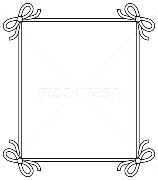Ornamental Frame with Vintage Decor Bows Elements Stock photo © robuart