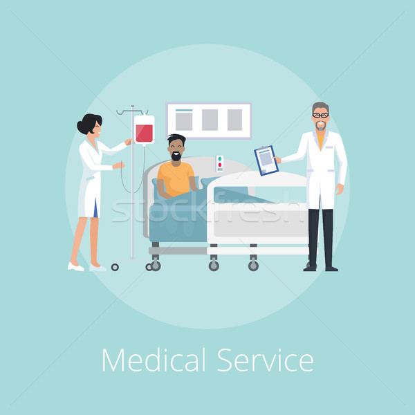 Medical Service Nurse and Doc Vector Illustration Stock photo © robuart