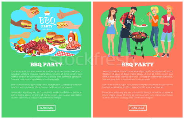 BBQ Party Collection Web Pages Vector Illustration Stock photo © robuart