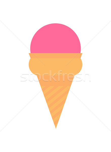 Casquinha de sorvete isolado branco cereja suar sobremesa Foto stock © robuart