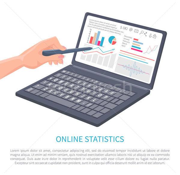 Online Statistics Business Data Vector Poster Stock photo © robuart