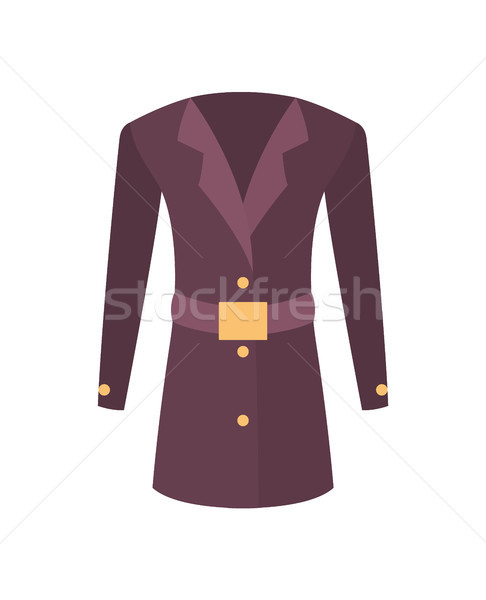 Women Coat with Belt Outer Garment Extend to Hips Stock photo © robuart