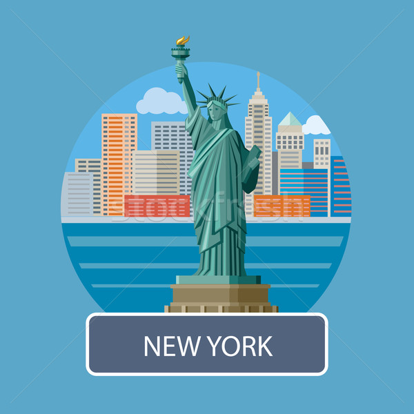 [[stock_photo]]: Statue · liberté · New · York · City · New · York · cityscape · Manhattan