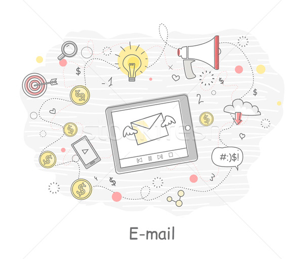 Videó marketing email termékek szolgáltatások üzlet Stock fotó © robuart