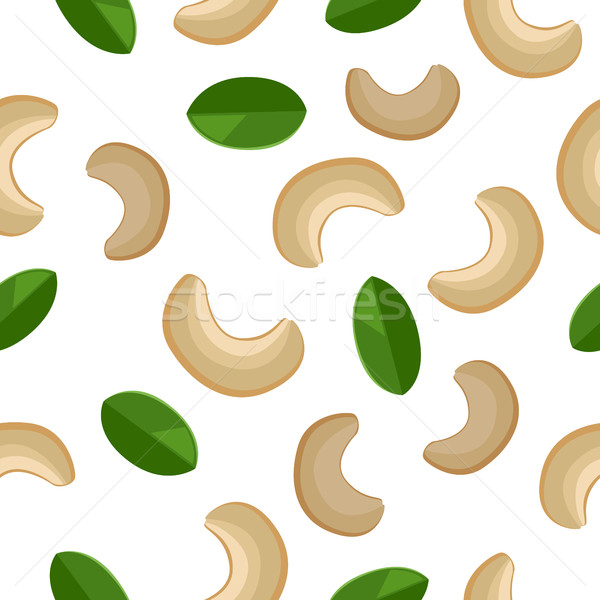 Cashew Seamless Pattern Vector in Flat Design. Stock photo © robuart