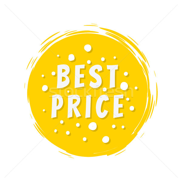 Best Price Text on Yellow Painted Spot Strokes Stock photo © robuart