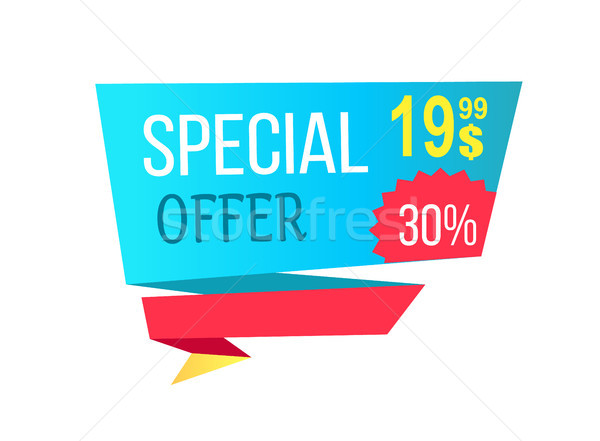 Special Offer with 30 Off Promotional Emblem Stock photo © robuart
