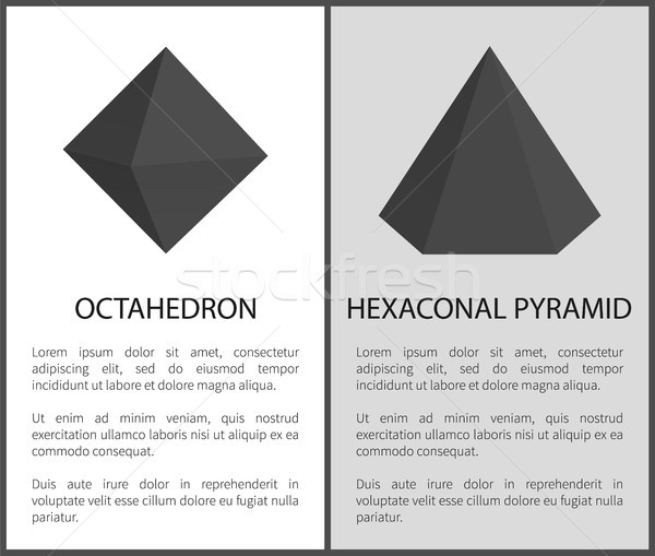 Octahedron Hexagonal Pyramid Vector Illustrations Stock photo © robuart