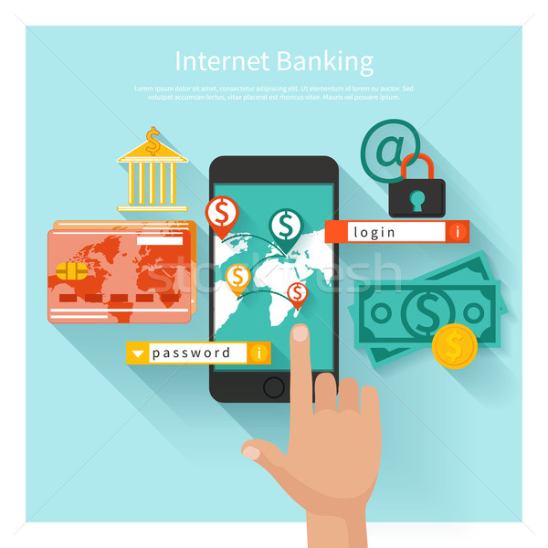 Internet bankügylet biztonság előleg üzlet online Stock fotó © robuart