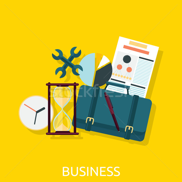 Business icon ontwerp marketing document beheer Stockfoto © robuart