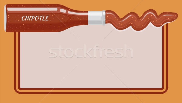 Mexican Chipotle Bottle with Poured out Sauce Stock photo © robuart