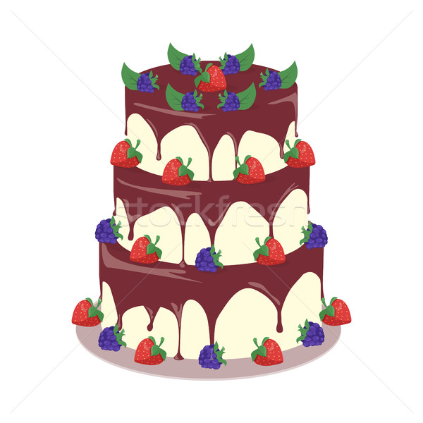 Bon Appetit. Festive Cake Web Banner. Chocolate Stock photo © robuart