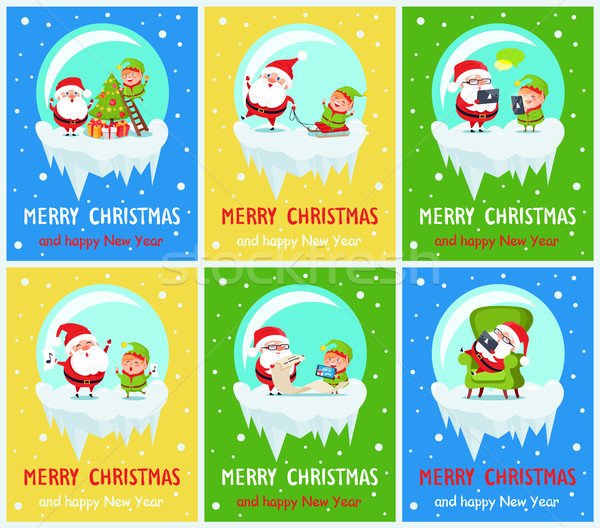 Merry Christmas Collection Vector Illustration Stock photo © robuart