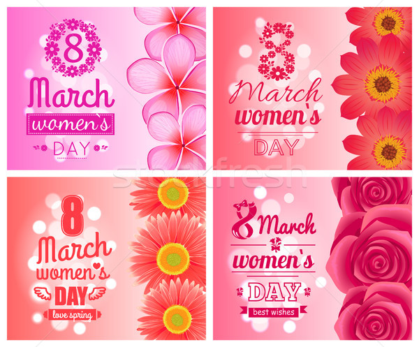 Posters on International Women Day Holiday 8 March Stock photo © robuart