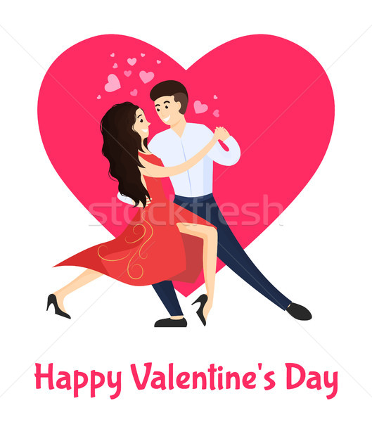 Happy Valentines Day Poster Boyfriend Girlfriend Stock photo © robuart