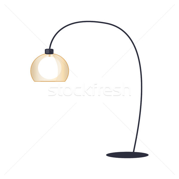 Table Lamp with Black Stand Vector Illustration Stock photo © robuart