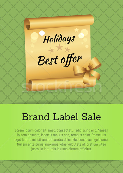 Holidays Best Offer Poster Vector Illustration Stock photo © robuart