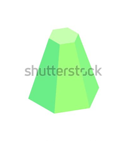 Piramit yalıtılmış beyaz yeşil prizma ayarlamak Stok fotoğraf © robuart