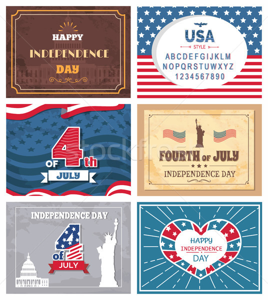 Patriotic Holiday Celebrated on 4th of July Vector Stock photo © robuart