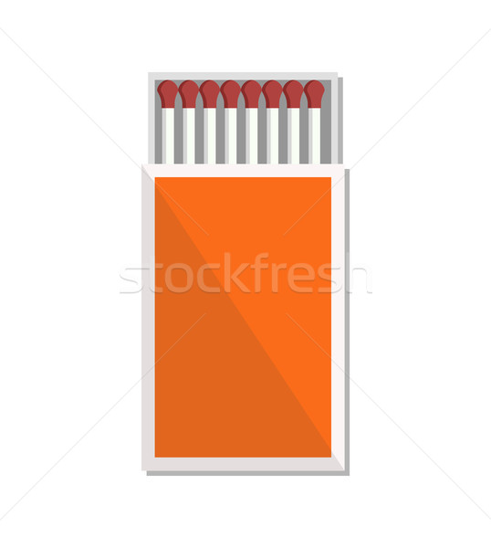 Open Box Matches Icon Vector Illustration Isolated Stock photo © robuart