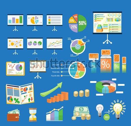 Digital comercialización financiar interacción líneas blanco Foto stock © robuart