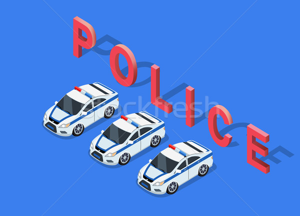 Isometric 3D Police Car Stock photo © robuart