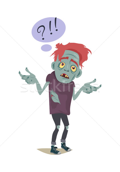Zombie Character. Fictional Being Hesitating. Stock photo © robuart