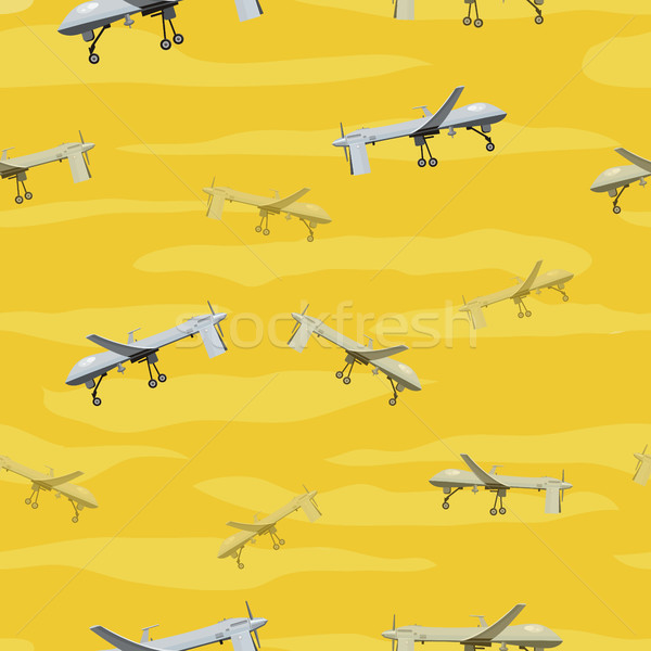 Flying Drones Seamless Pattern Vector Illustration Stock photo © robuart