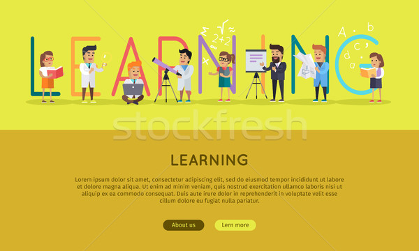 Learning Banner. Educational Concept. Laboratory Stock photo © robuart