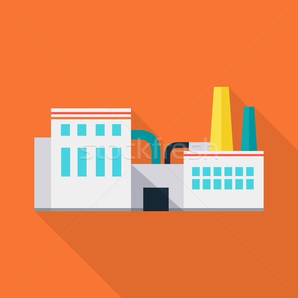 Factory Vector Illustration in Flat Design.   Stock photo © robuart