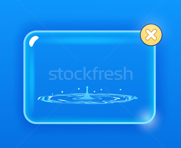 Drops Falling into Water Isolated on Blue. Spring Stock photo © robuart