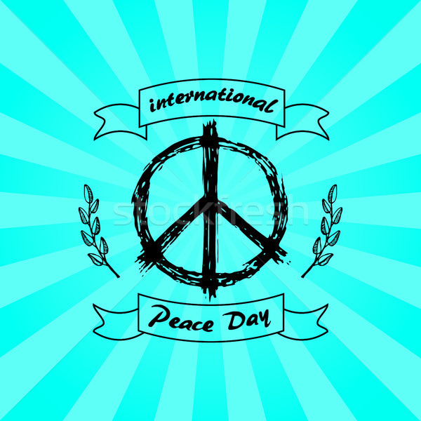 Foto d'archivio: Internazionali · pace · giorno · logo · hippie · segno