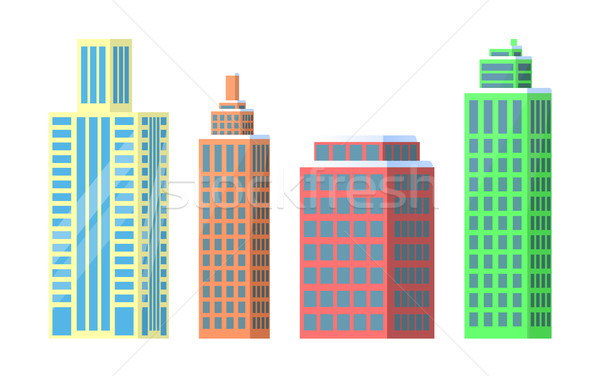 Set of City Buildings Icons Vector Illustration Stock photo © robuart