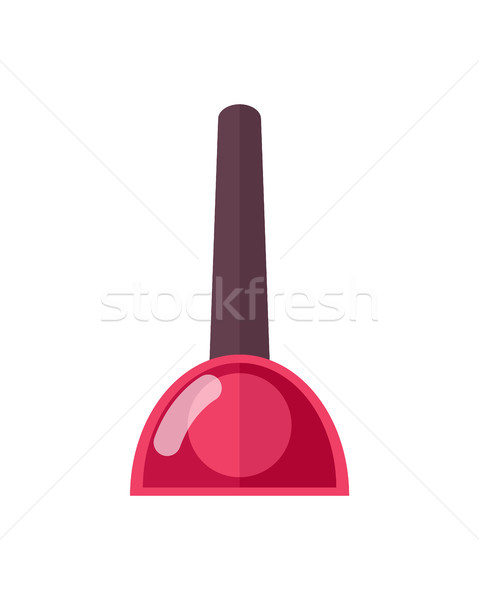 Glossy Bottle of Red Nail Polish with Cone Top Stock photo © robuart