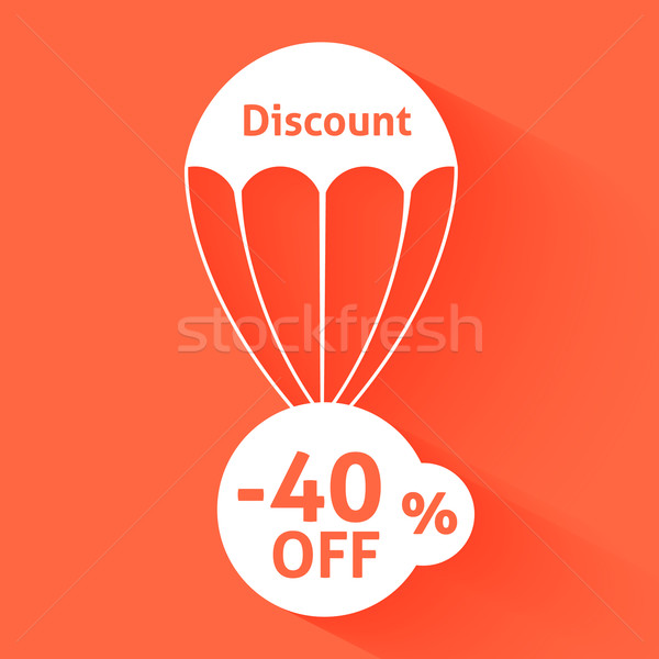 Réduction parachute texte taille affaires signe [[stock_photo]] © robuart