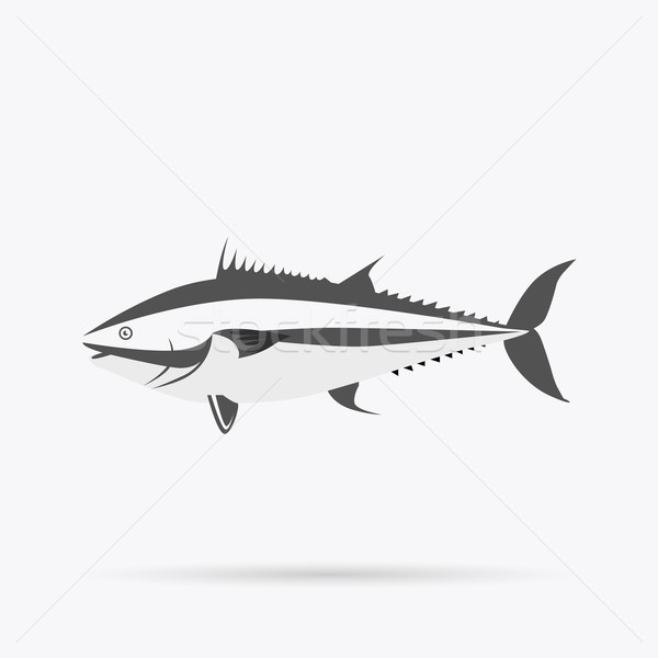 Fisch Symbol Design isoliert Meer Tiernahrung Stock foto © robuart