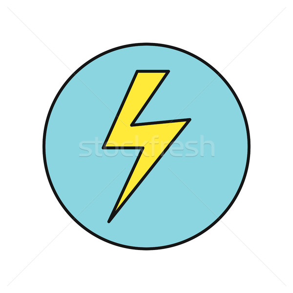 Lightning Icon Vector Illustration in Flat Design Stock photo © robuart