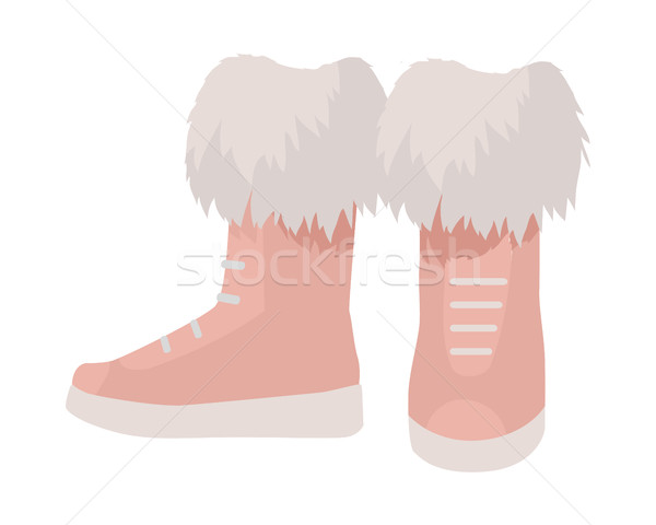 Pair of Boots Vector Illustration in Flat Design Stock photo © robuart