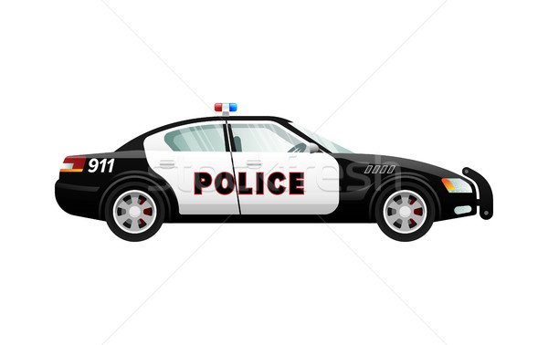 Police Car in Simple Cartoon Design. Speed Vehicle Stock photo © robuart