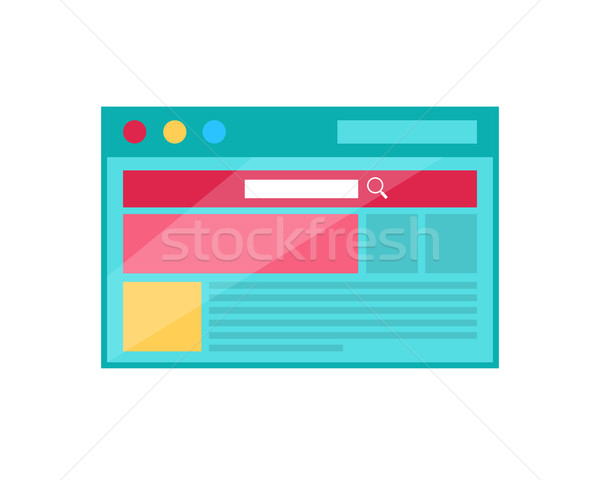 Stockfoto: Browser · pagina · icon · stijl · ontwerp · vector