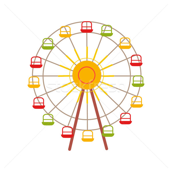 Couleur attraction festival coloré grande roue rouge Photo stock © robuart