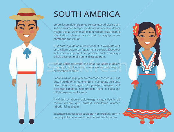 America de sud cultură vama om pălărie Imagine de stoc © robuart