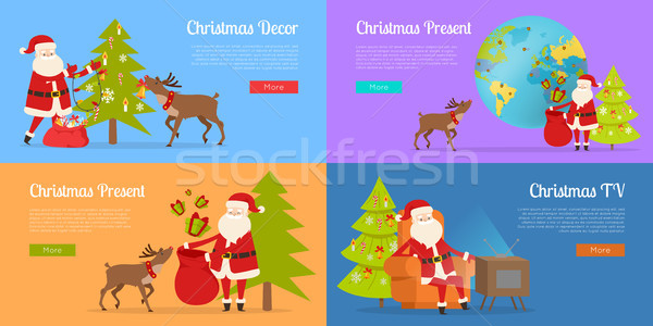 Christmas Decor and Present with Santa Claus Stock photo © robuart