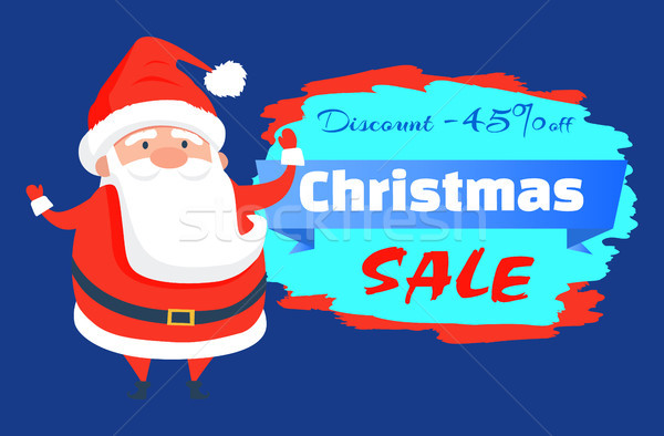 Discount -45 Christmas Sale Vector Illustration Stock photo © robuart
