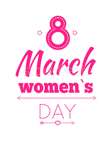 Abstract Eight Symbol, Best Wishes on Women s Day Stock photo © robuart