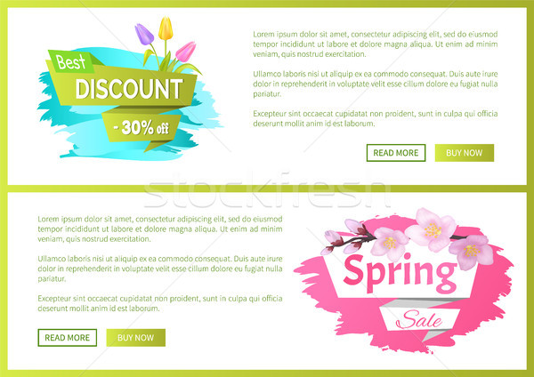 Zdjęcia stock: Wiosną · sprzedaży · reklama · etykiety · oddziału · sakura